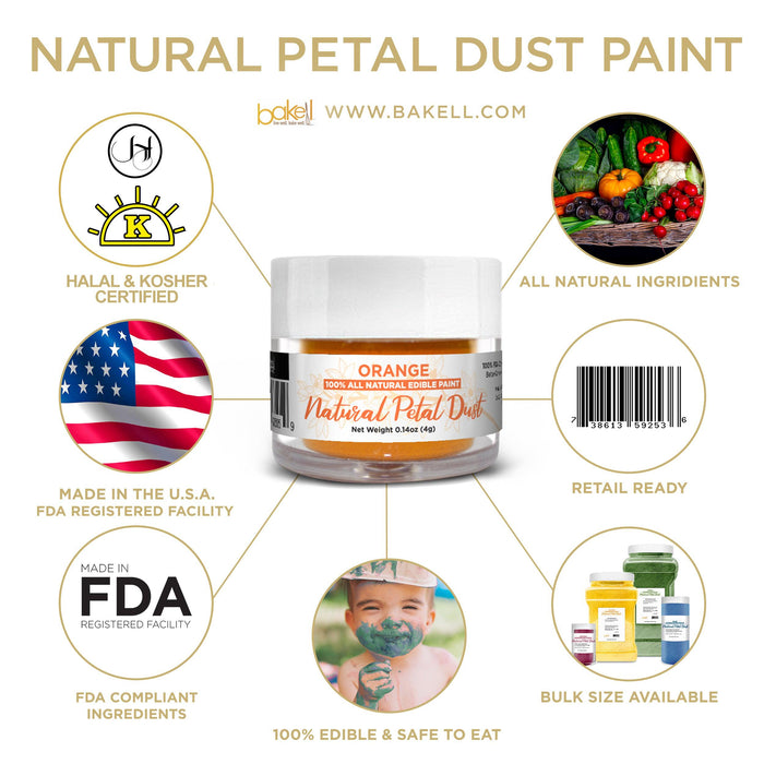 Orange Food Coloring | Natural Petal Dust-Brew Glitter®