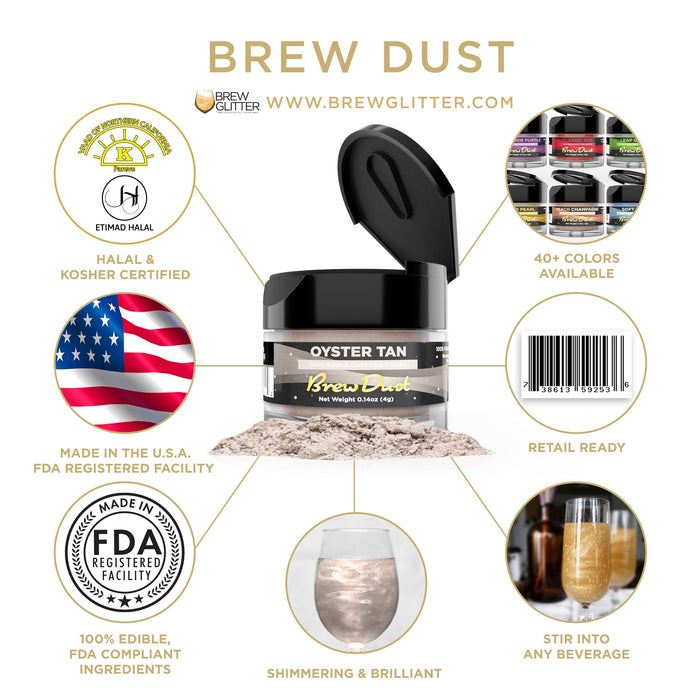 Oyster Tan Brew Dust by the Case-Brew Glitter®