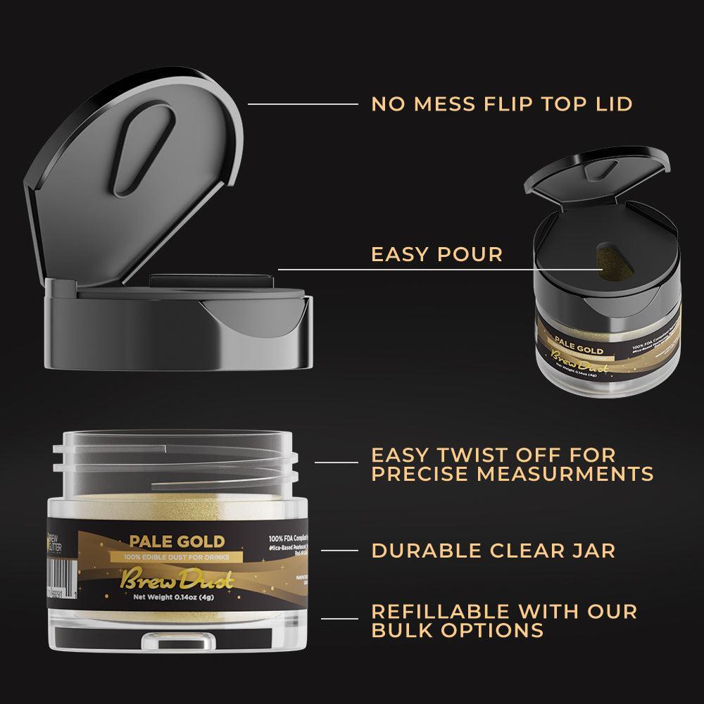 Pale Gold Edible Pearlized Brew Dust | Bulk Sizes-Brew Glitter®