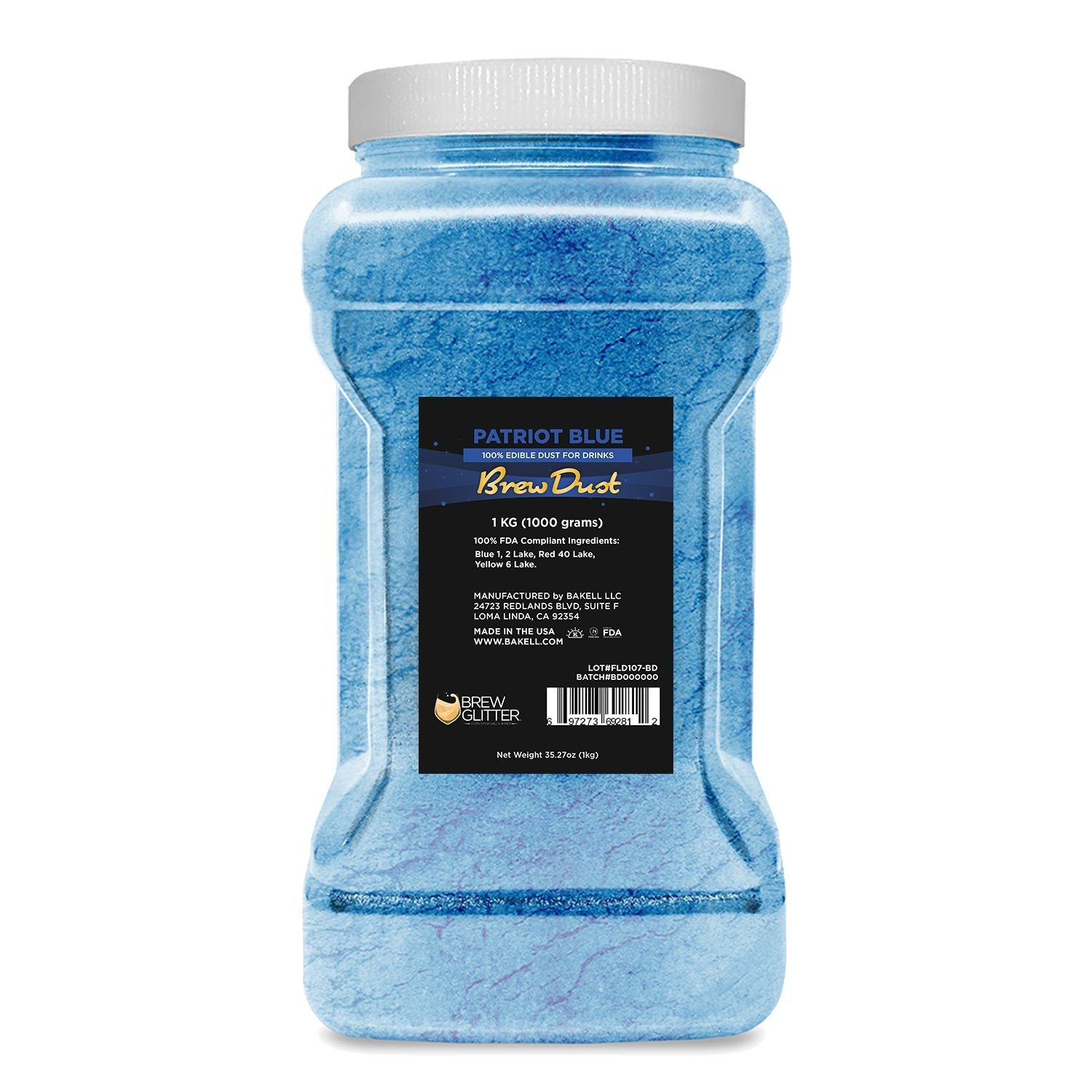 Patriot Blue Edible Pearlized Brew Dust | Bulk Sizes-Brew Glitter®