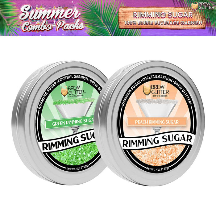 Peach & Green Rimming Sugar Summer Combo | Brew Glitter Pack 2-PC-Brew Glitter®