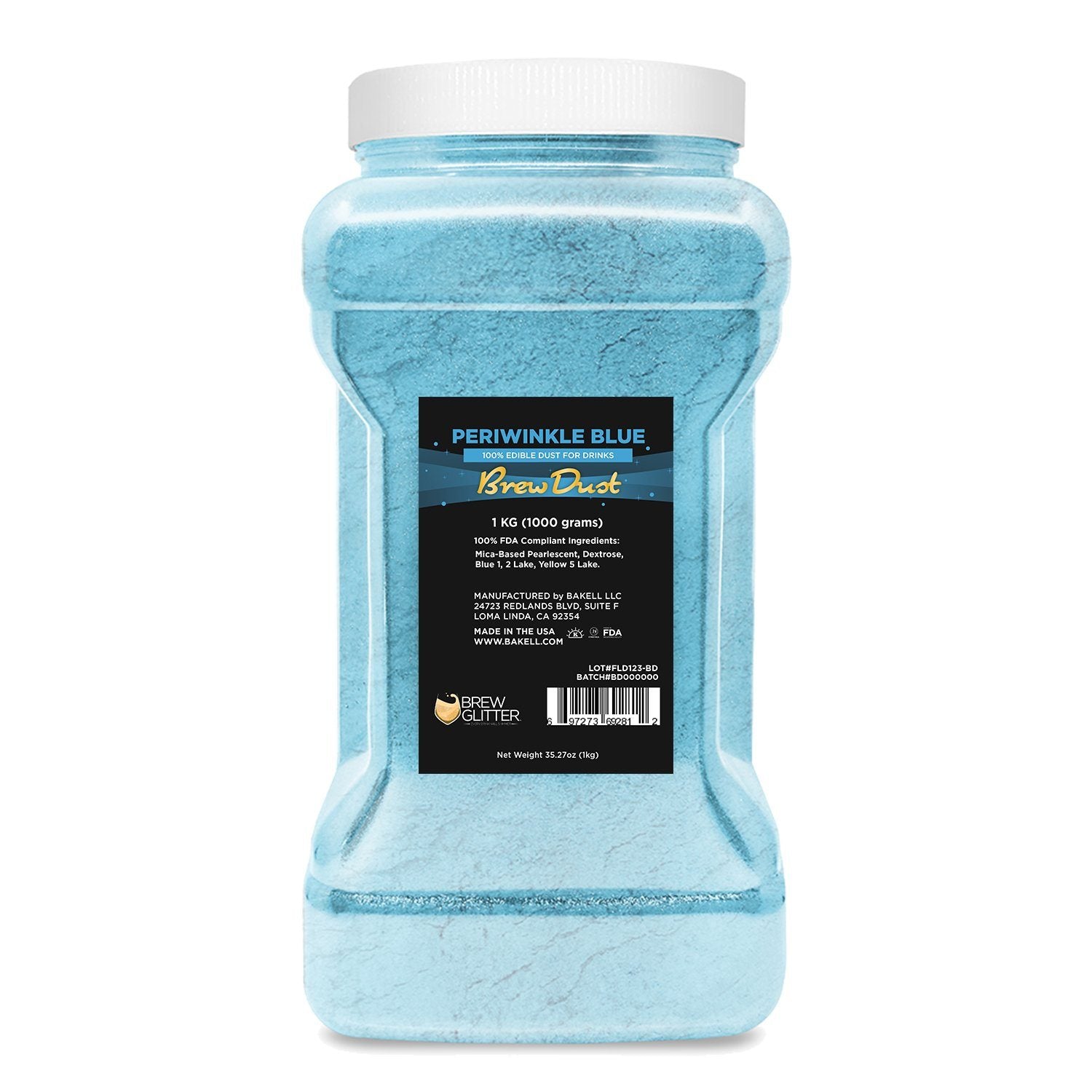 Periwinkle Blue Edible Pearlized Brew Dust-Brew Glitter®