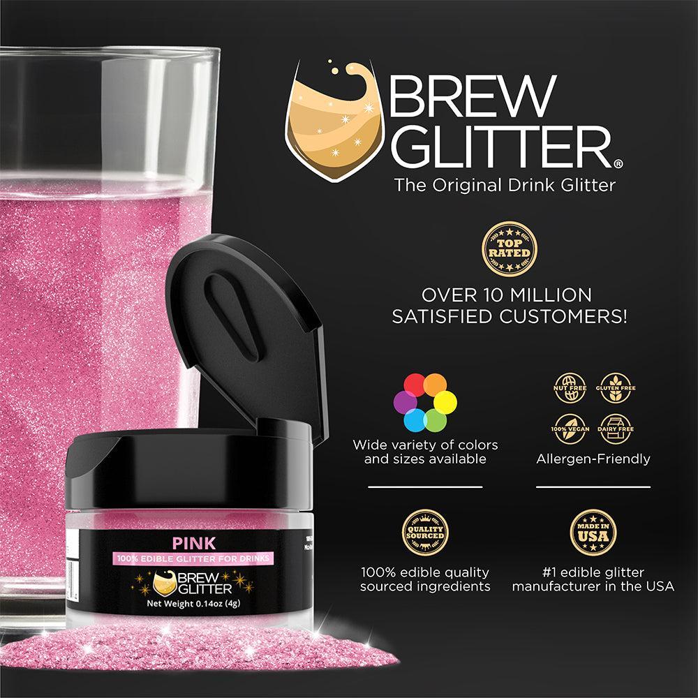 Pink Brew Glitter | Food Grade Beverage Glitter-Brew Glitter®