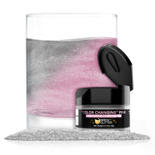 Pink Edible Color Changing Brew Glitter | Food Grade Beverage Glitter-Brew Glitter®