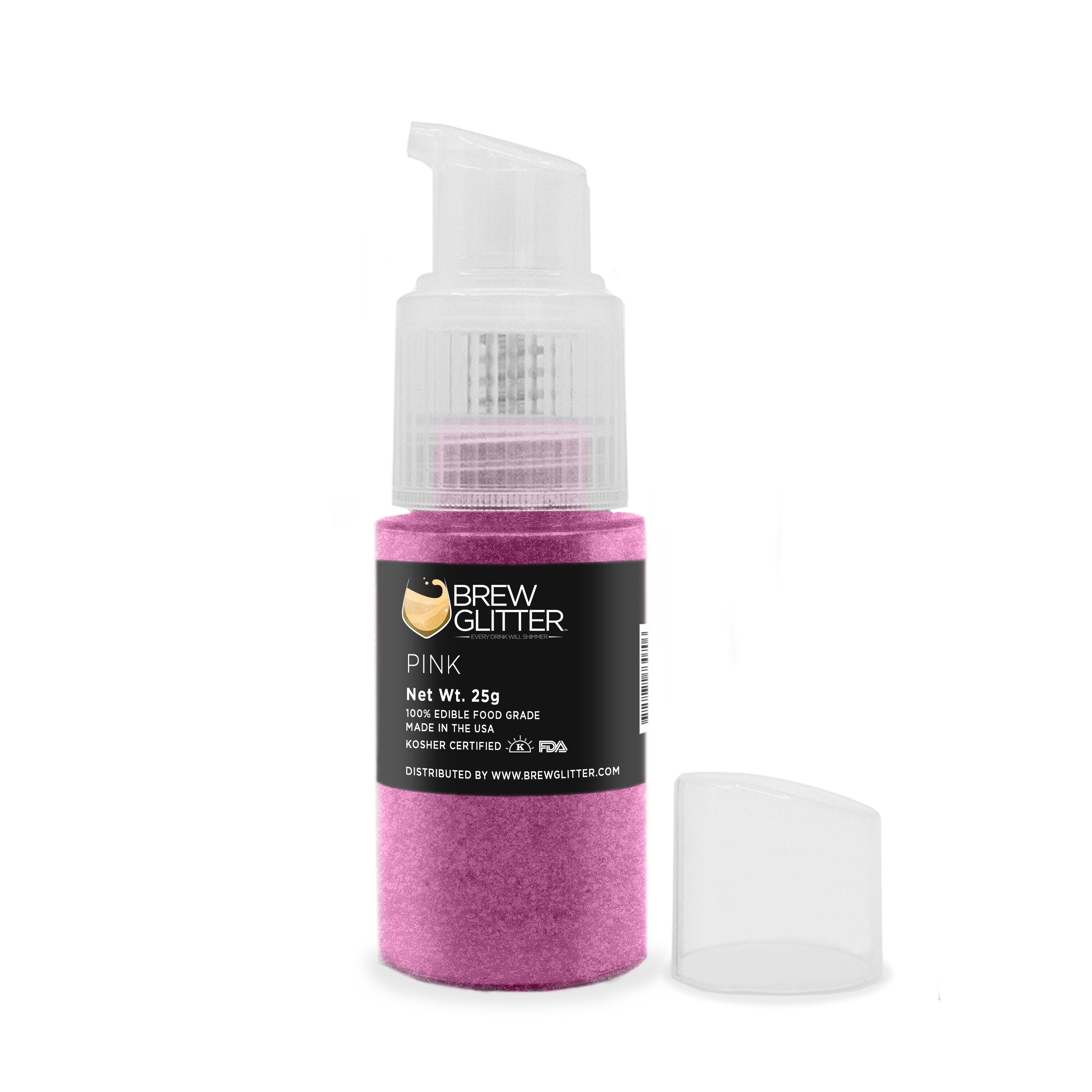 Pink Edible Glitter Spray Pump for Drinks-Brew Glitter®