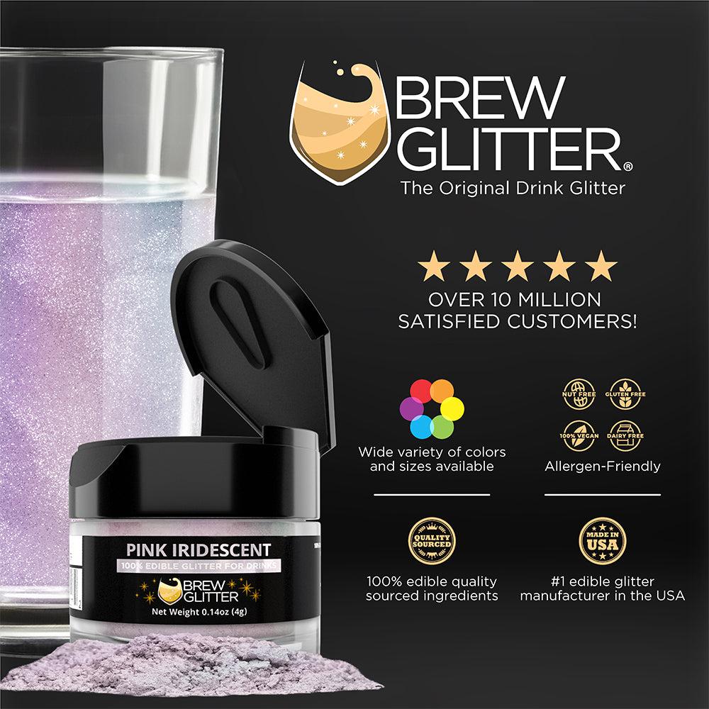 Pink Iridescent Brew Glitter | Food Grade Beverage Glitter-Brew Glitter®