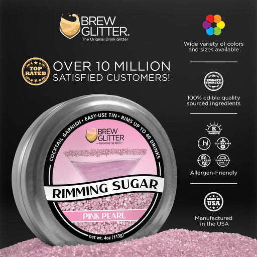Pink Pearl Cocktail Rimming Sugar-Brew Glitter®