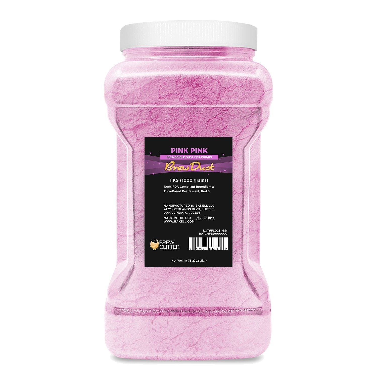 Pink Pink Edible Pearlized Brew Dust-Brew Glitter®