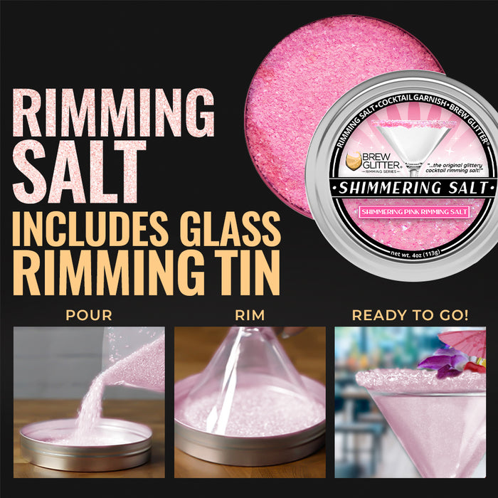 Shimmering Pink Rimming Salt| Bulk Sizes