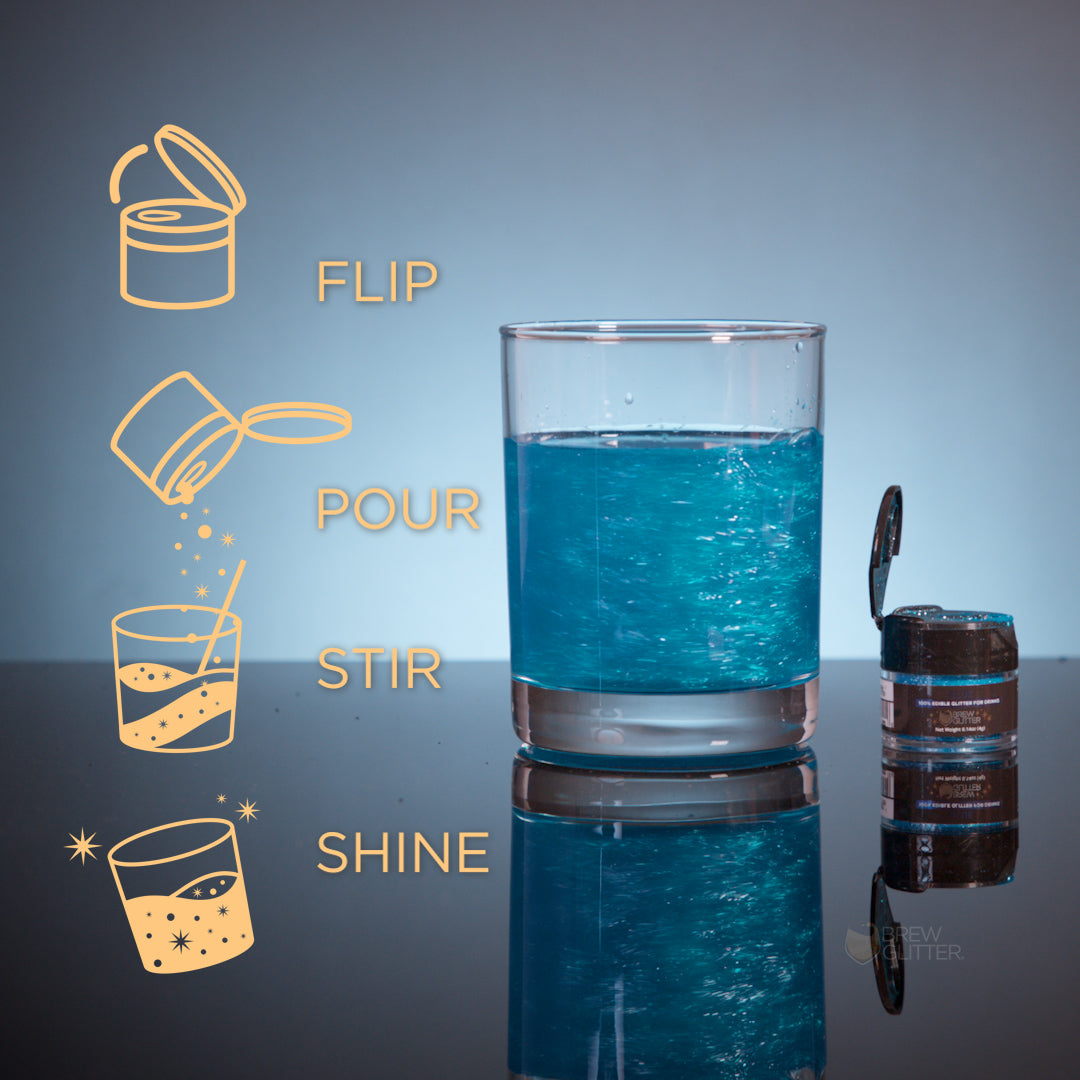 Blue Food Grade Brew Glitter | 4 Gram Jar