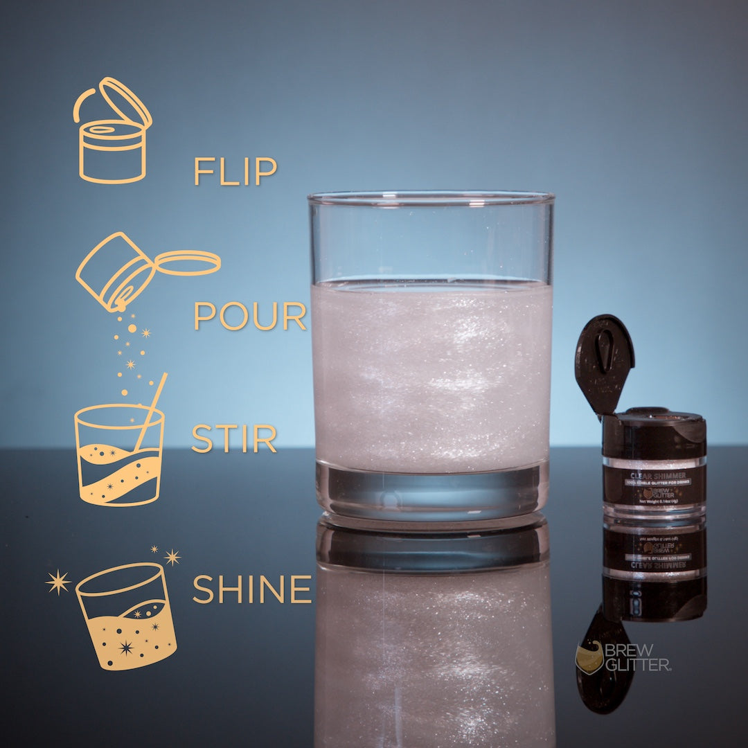 Clear Shimmer Edible Glitter Spray Pump for Drinks