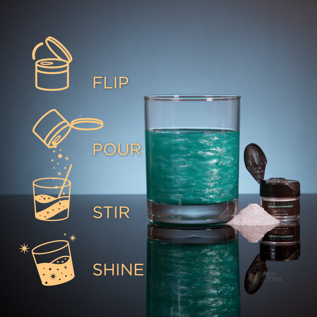 Green Color Changing Brew Glitter Spray Pump