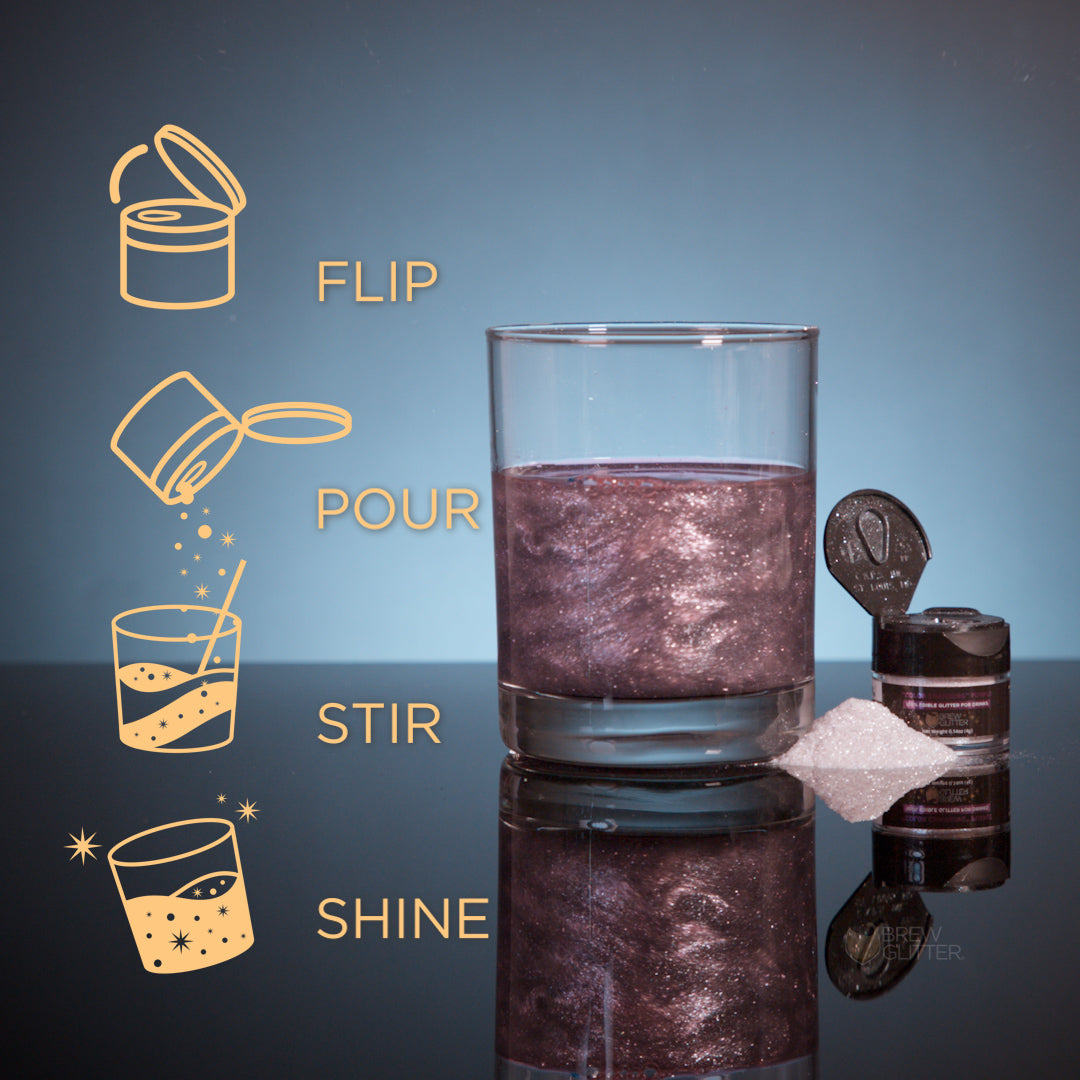 Purple Color Changing Brew Glitter Spray Pump