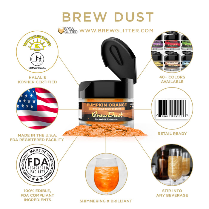 Pumpkin Orange Brew Dust by the Case-Brew Glitter®