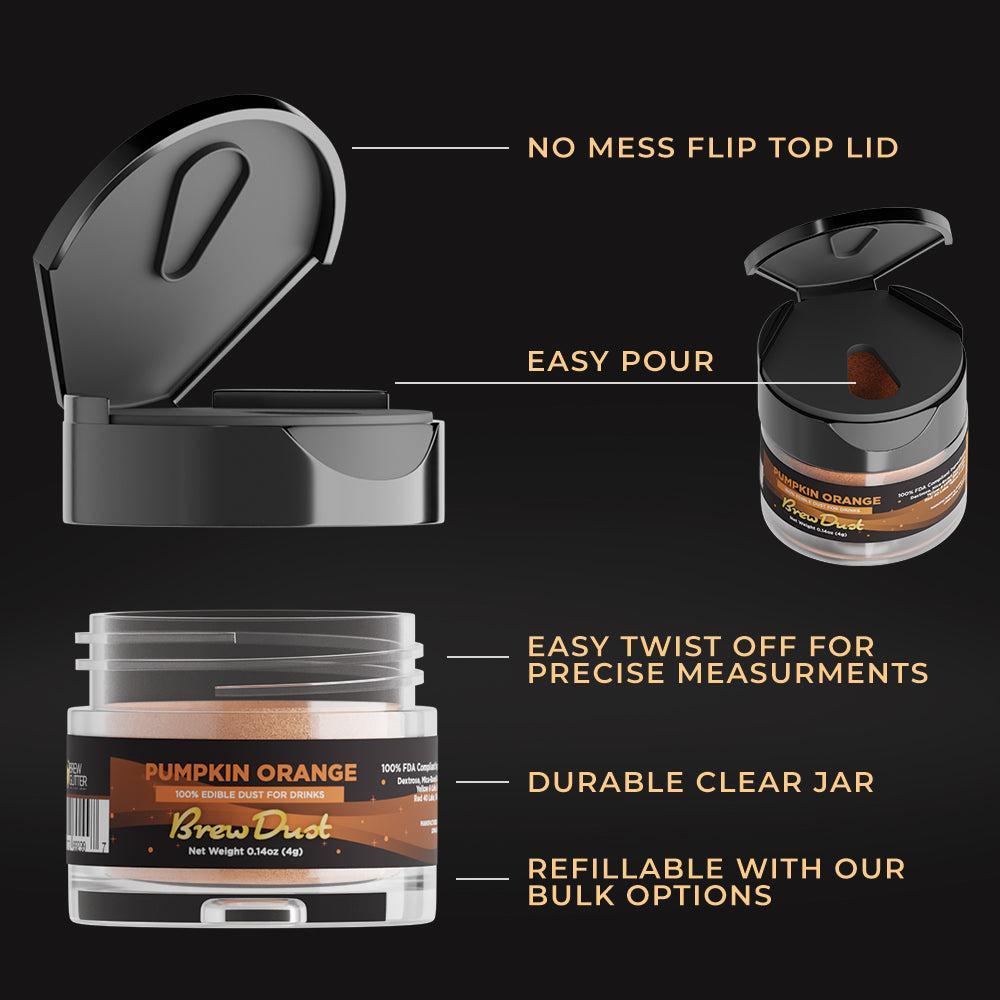 Pumpkin Orange Edible Brew Dust | Bulk Sizes-Brew Glitter®