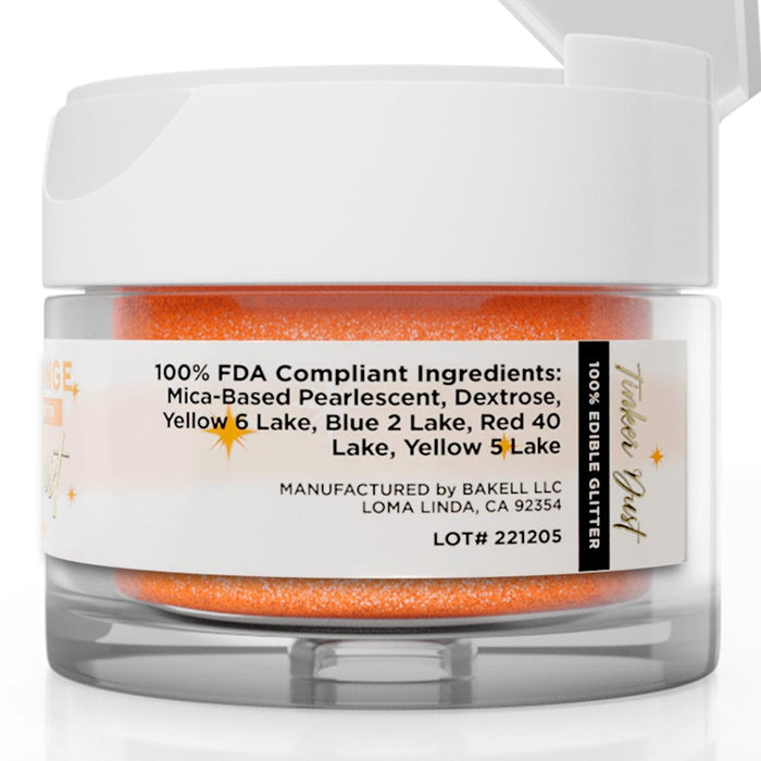 Pumpkin Orange Edible Glitter Tinker Dust | 5 Gram Jar-Brew Glitter®