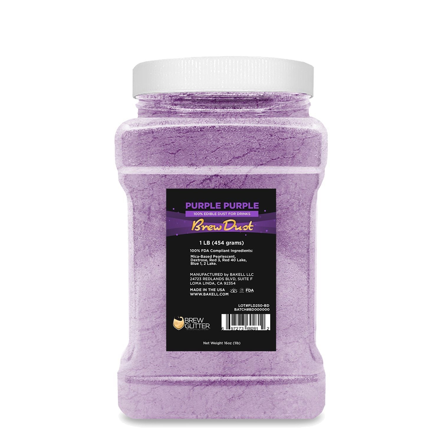 Purple Purple Edible Pearlized Brew Dust-Brew Glitter®