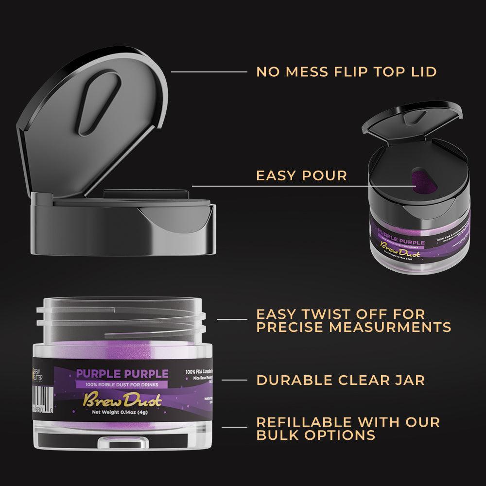 Purple Purple Edible Pearlized Brew Dust | Bulk Sizes-Brew Glitter®
