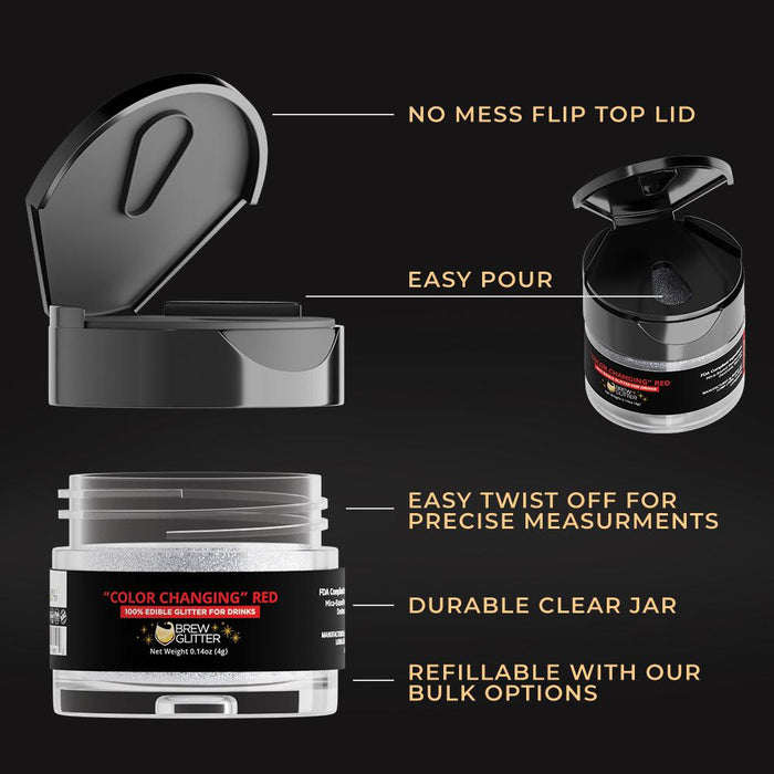 Red Color Changing Glitter By The Case | Private Label-Brew Glitter®