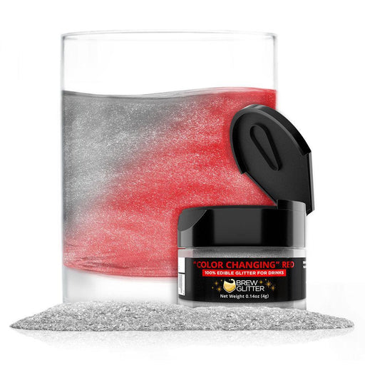 Red Edible Color Changing Brew Glitter | Food Grade Beverage Glitter-Brew Glitter®
