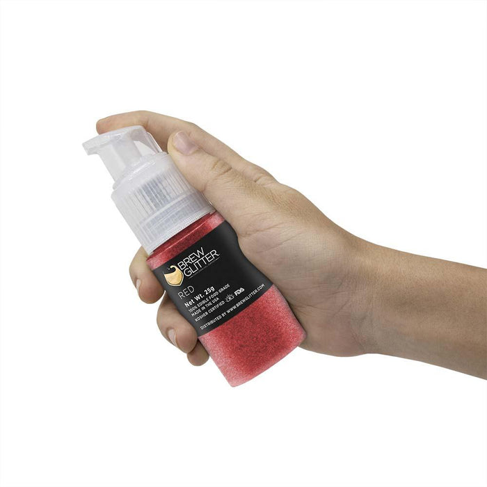 Red Edible Glitter Spray Pump for Drinks-Brew Glitter®