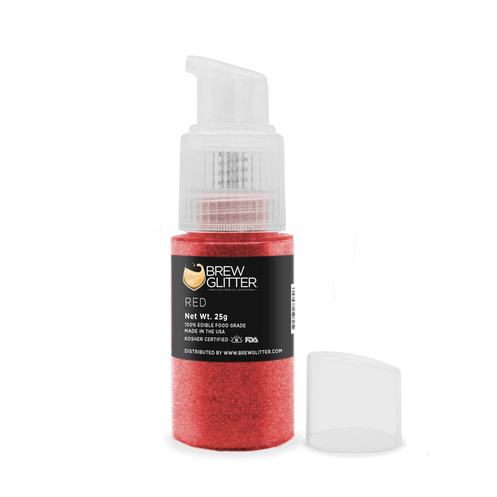 Red Edible Glitter Spray Pump for Drinks-Brew Glitter®