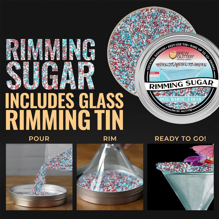 Red, White & Blue Rimming Sugar-Brew Glitter®