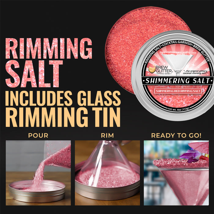 Shimmering Red Cocktail Rimming Salt