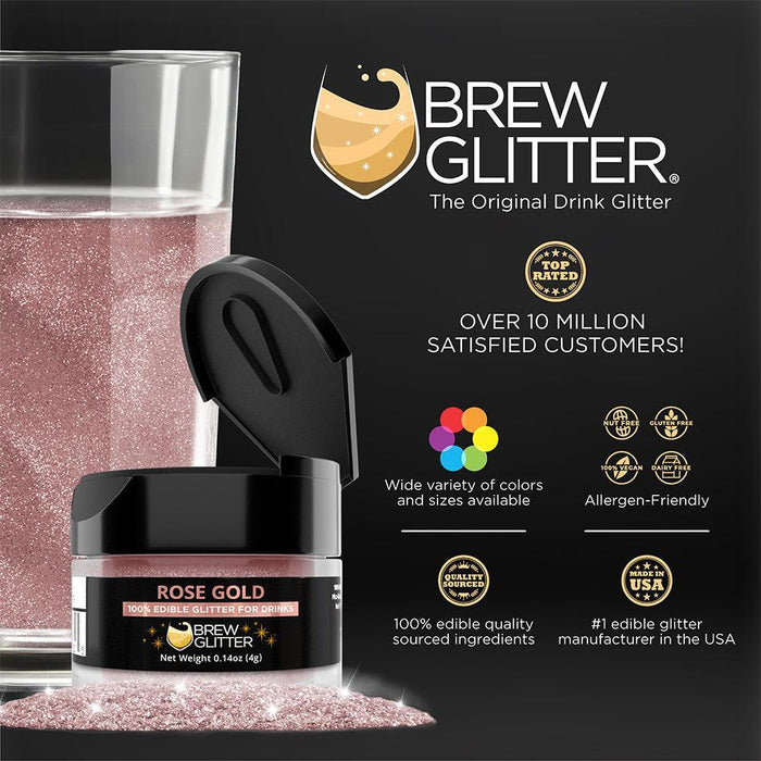 Rose Gold Brew Glitter | Bulk Sizes-Brew Glitter®
