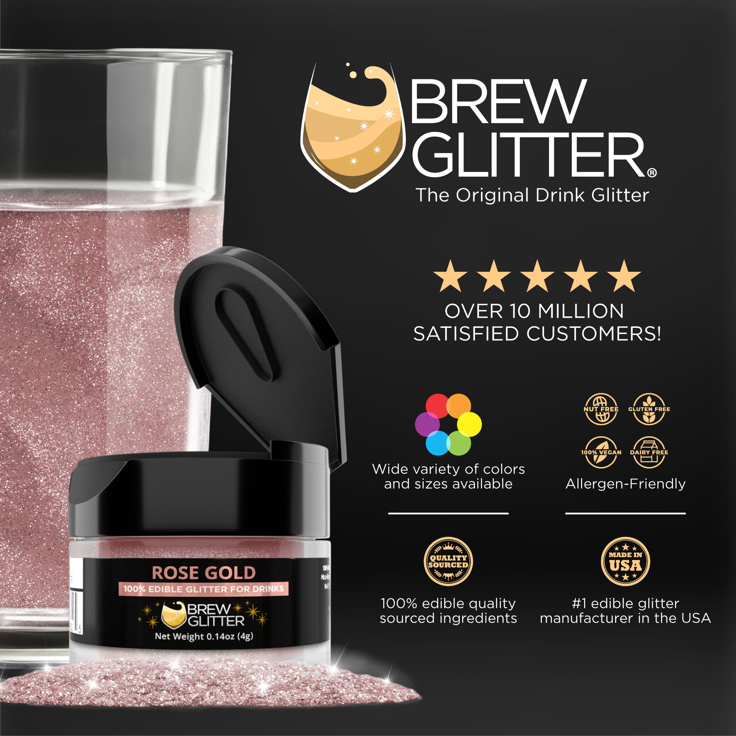 Rose Gold Brew Glitter by the Case-Brew Glitter®