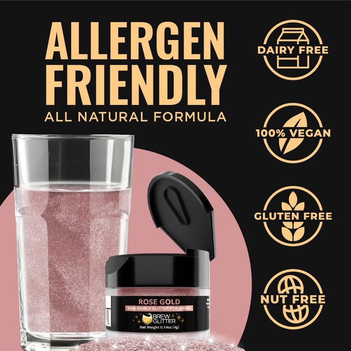 Rose Gold Brew Glitter | Food Grade Beverage Glitter-Brew Glitter®