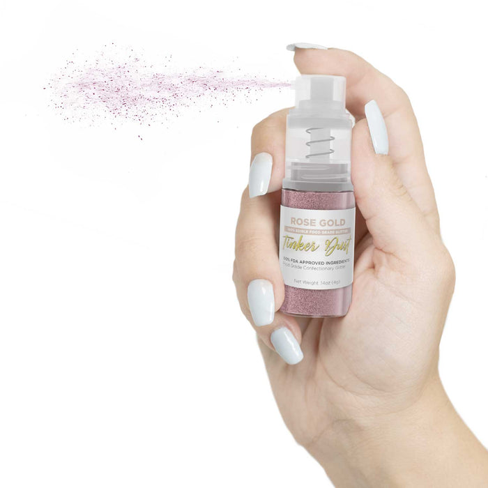 Rose Gold Edible Glitter Spray 4g Pump | Tinker Dust®-Brew Glitter®