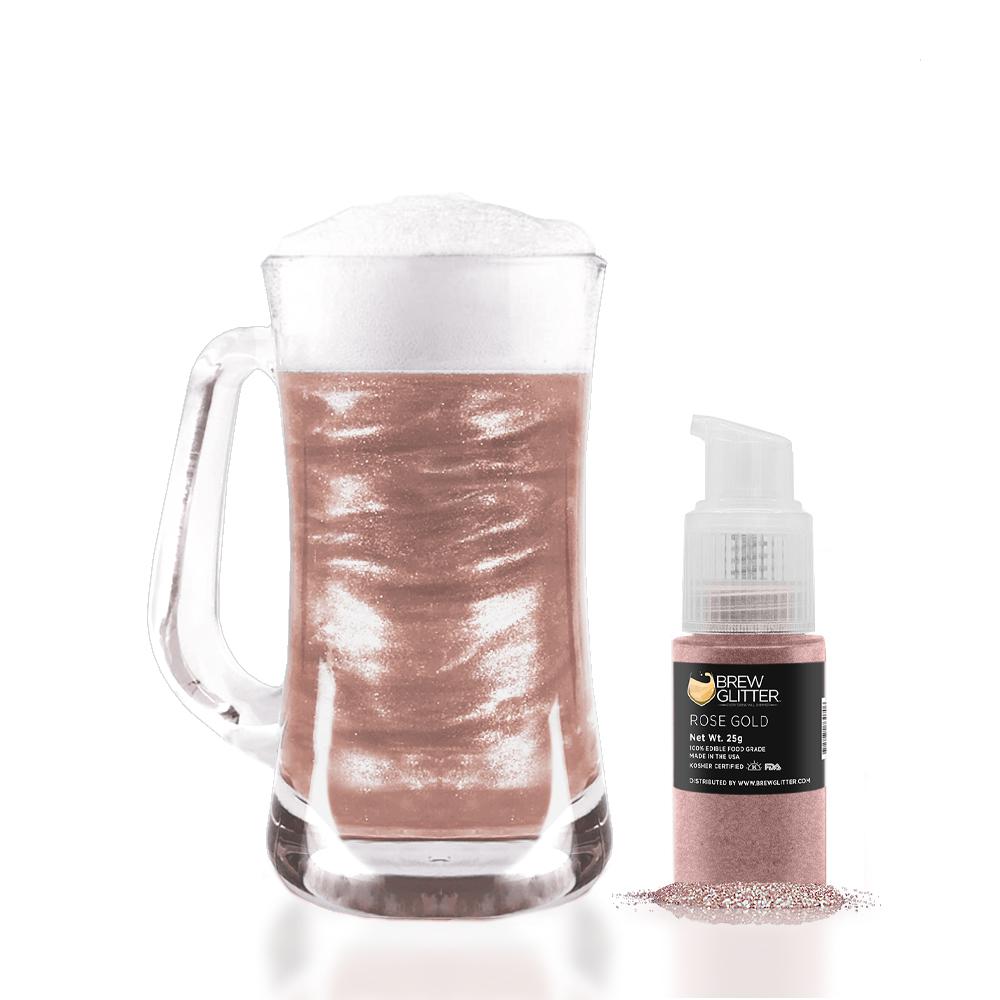 Rose Gold Edible Glitter Spray Pump for Drinks-Brew Glitter®