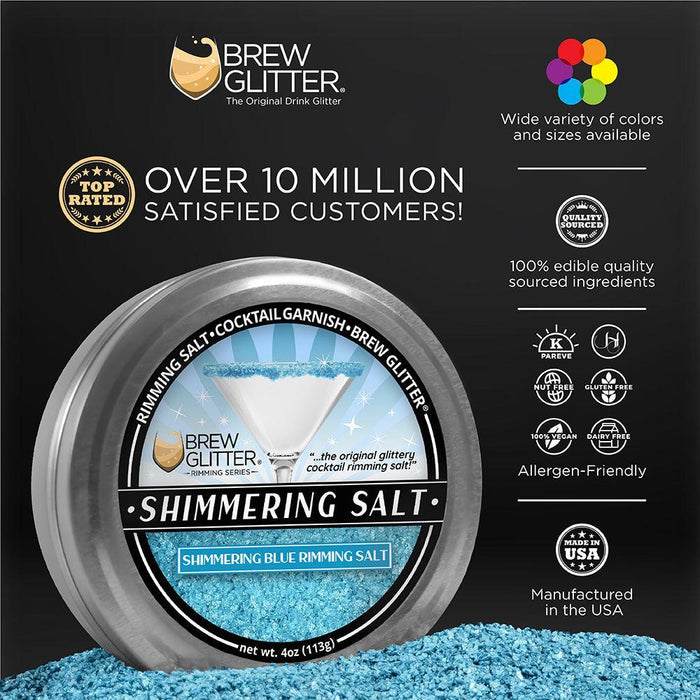 Shimmering Blue Cocktail Rimming Salt-Brew Glitter®