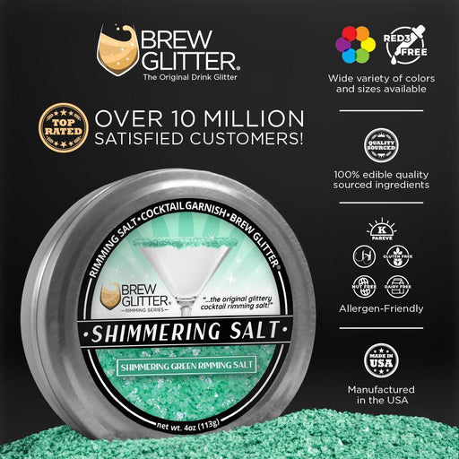 Shimmering Green Cocktail Rimming Salt-Brew Glitter®