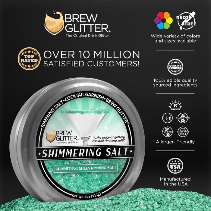 Shimmering Green Cocktail Rimming Salt-Brew Glitter®