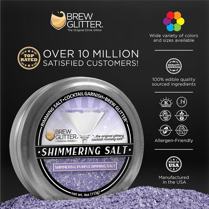 Shimmering Purple Rimming Salt | Private Label (48 units per/case)-Brew Glitter®