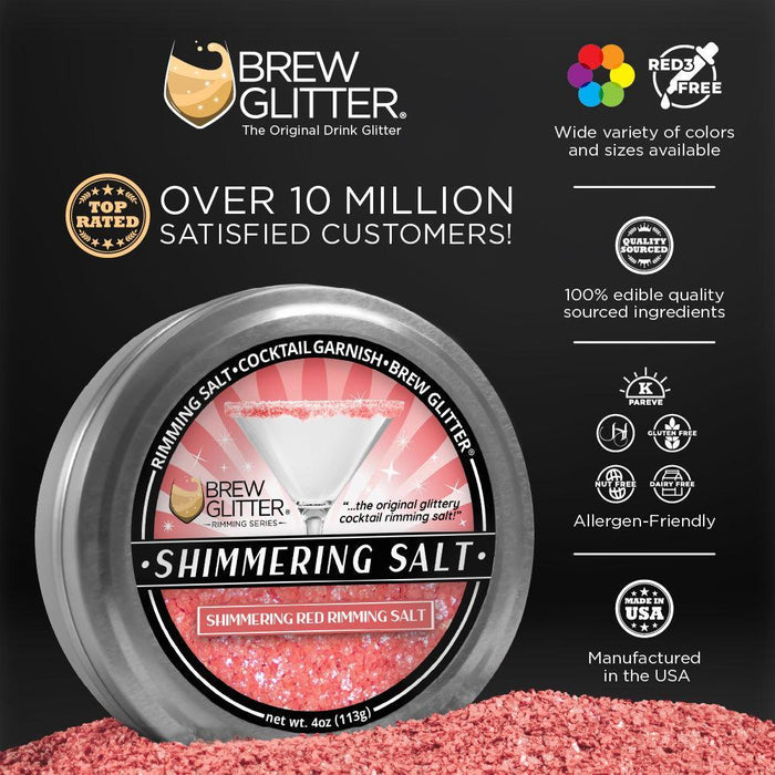 Shimmering Red Cocktail Rimming Salt-Brew Glitter®