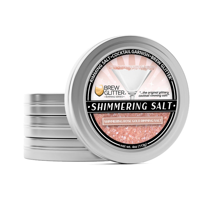 Shimmering Rose Gold Cocktail Rimming Salt-Brew Glitter®