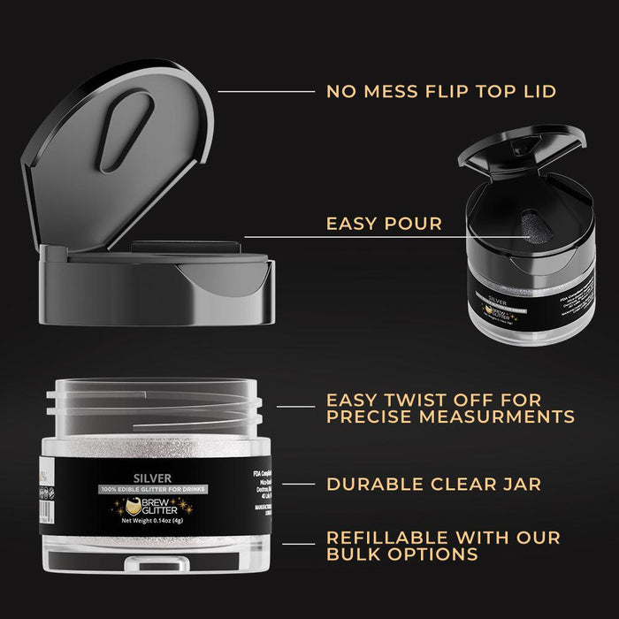 Silver Brew Glitter by the Case | Private Label-Brew Glitter®