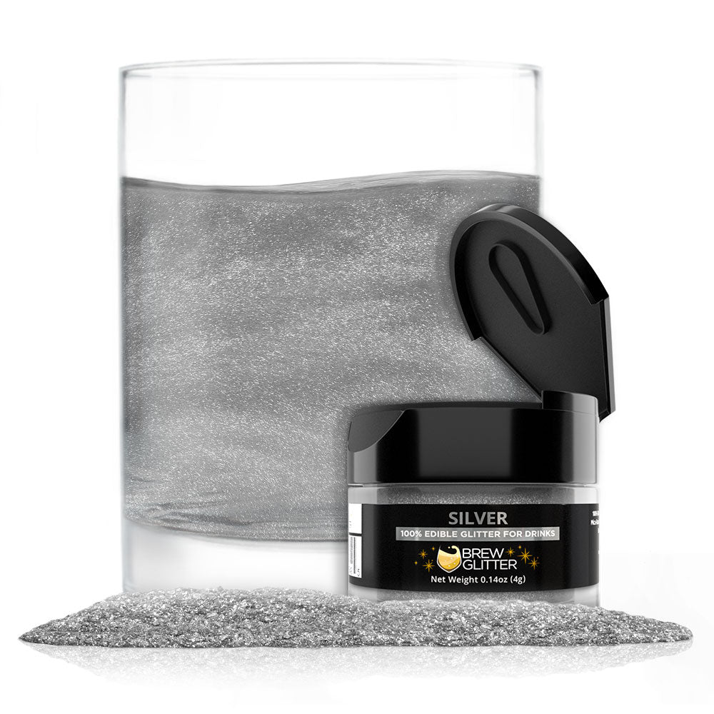 Silver Brew Glitter | Food Grade Beverage Glitter-Brew Glitter®