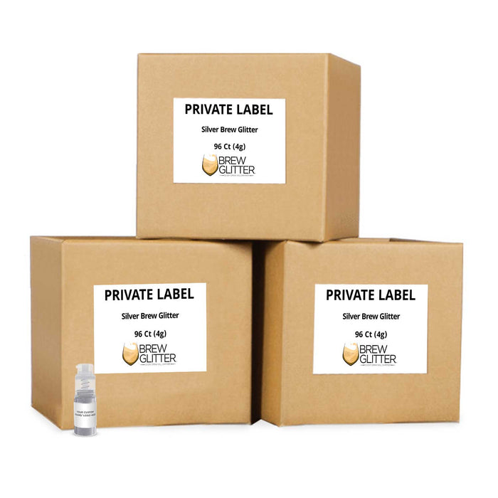 Silver Brew Glitter Mini Spray Pump by the Case | Private Label-Brew Glitter®