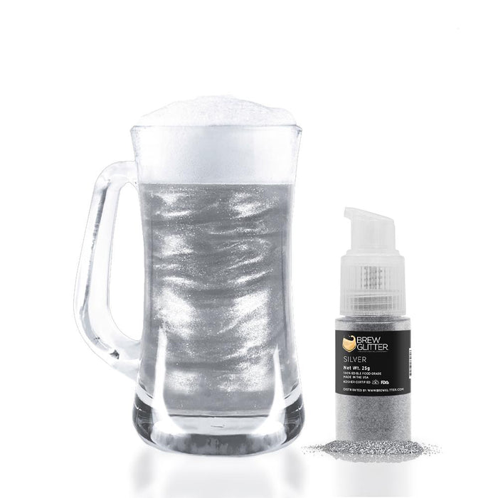 Silver Brew Glitter Spray Pump by the Case-Brew Glitter®