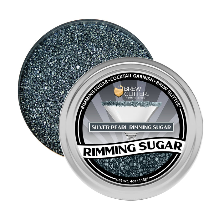 Silver Pearl Cocktail Rimming Sugar-Brew Glitter®
