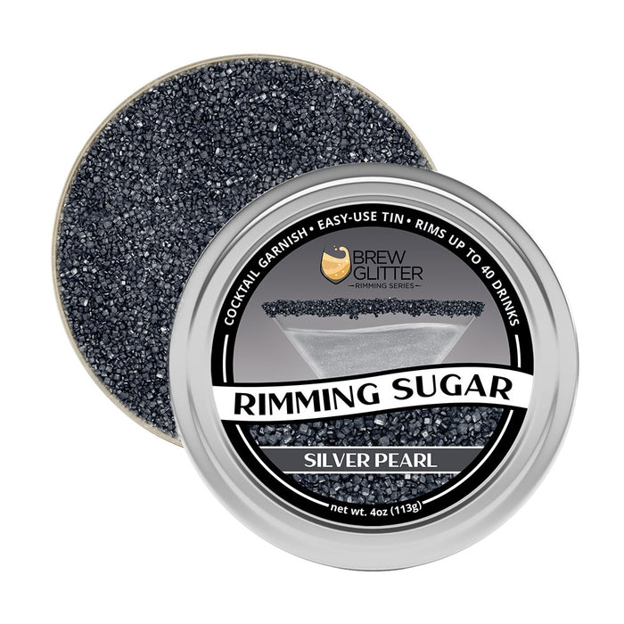 Silver Pearl Cocktail Rimming Sugar-Brew Glitter®