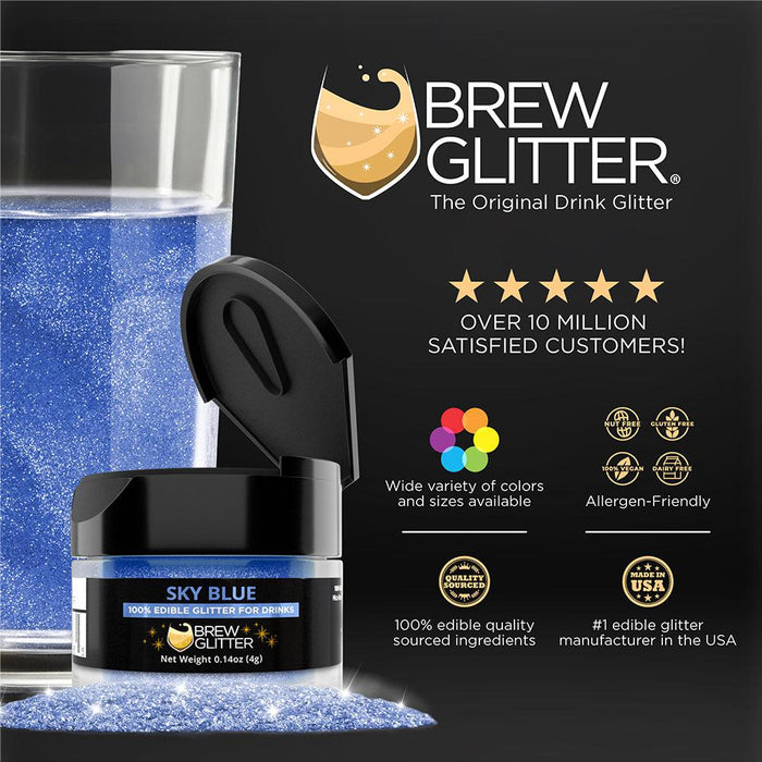 Sky Blue Brew Glitter | Bulk Sizes-Brew Glitter®