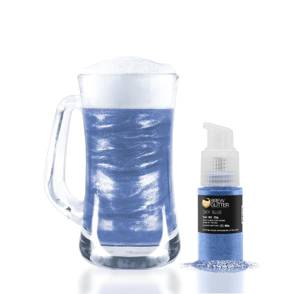 Sky Blue Edible Glitter Spray Pump for Drinks-Brew Glitter®