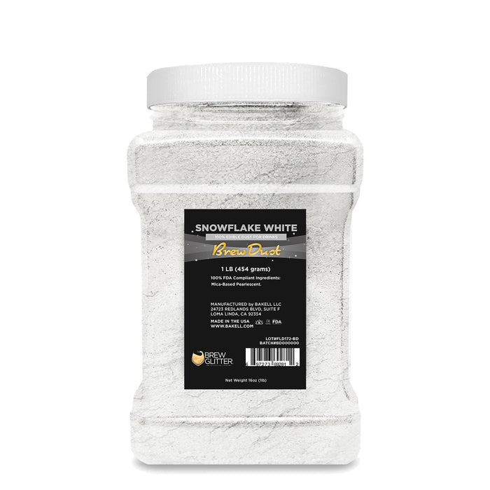 Snowflake White Edible Brew Dust-Brew Glitter®