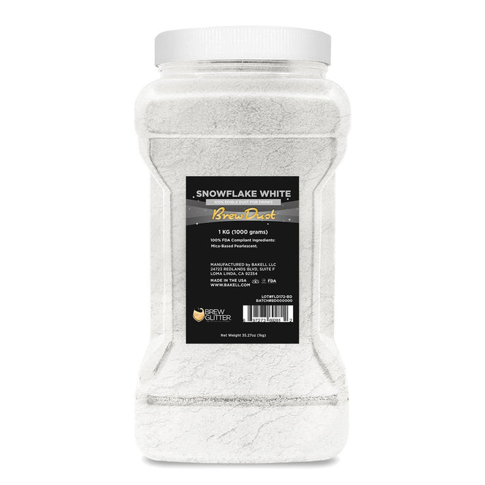 Snowflake White Edible Brew Dust-Brew Glitter®