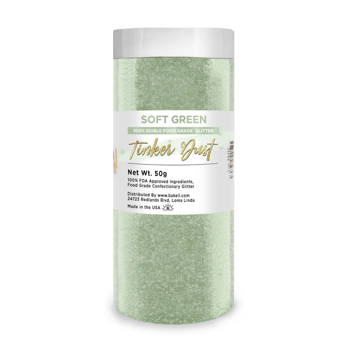Soft Green Tinker Dust Food Grade Edible Glitter | Bulk Sizes-Brew Glitter®
